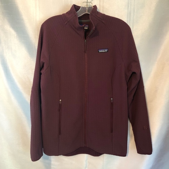 Patagonia Dark Ruby (Burgundy) R1 TechFace  Fleece Jacket Ladies Lg - Picture 12 of 13